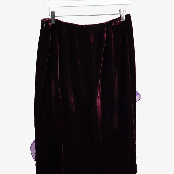 Giorgio Armani AW/06 Runway Velvet Silk Frill Skirt - Picture 3 of 12